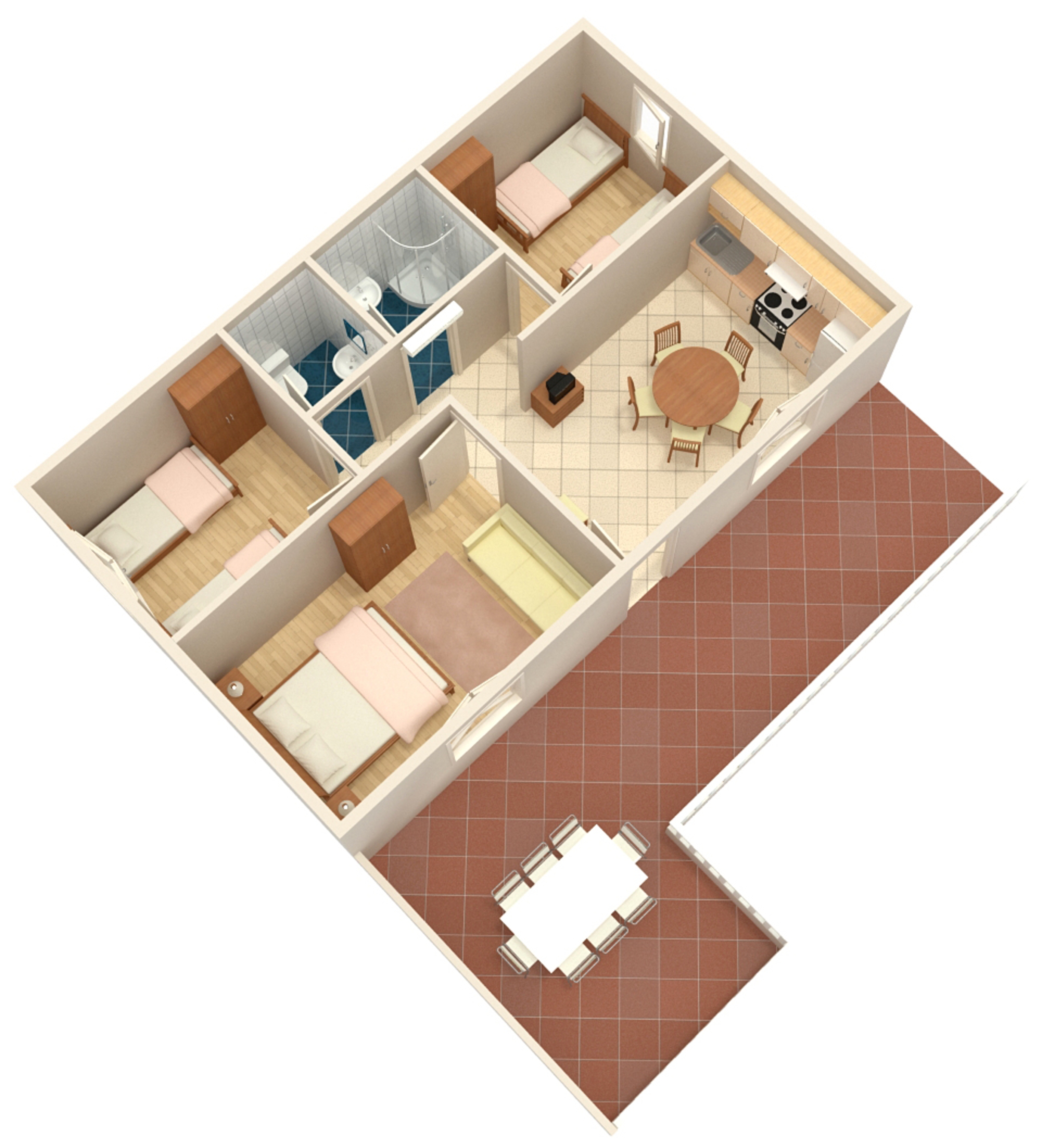 Three bedroom apartment near beach Postira, Brač  A-a