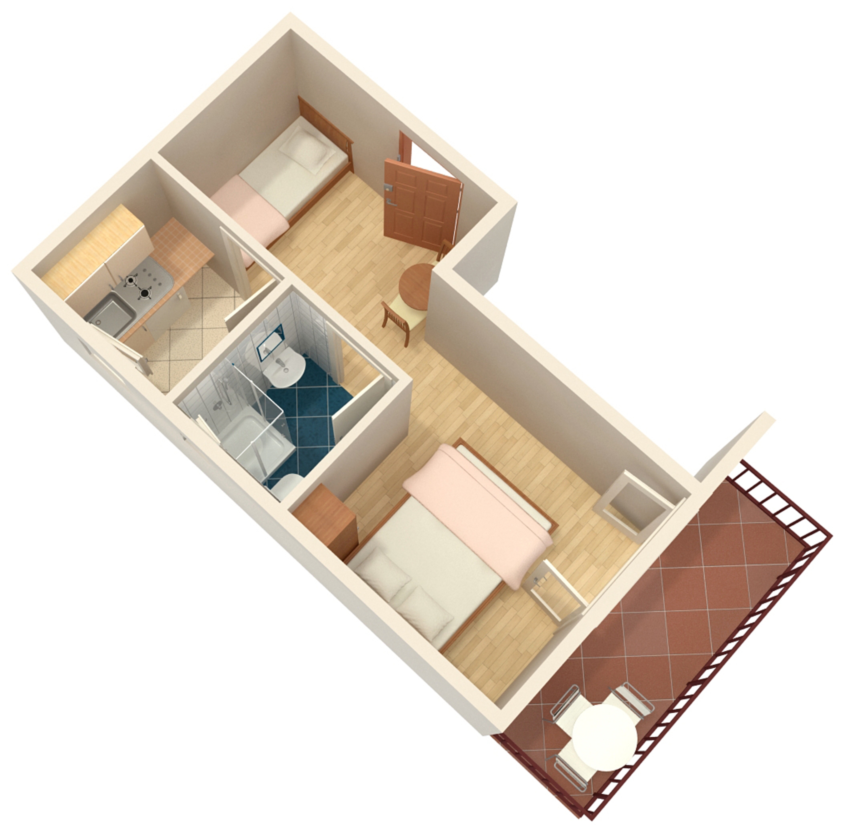 Studio flat with terrace and sea view Podaca, Makarska  AS-c