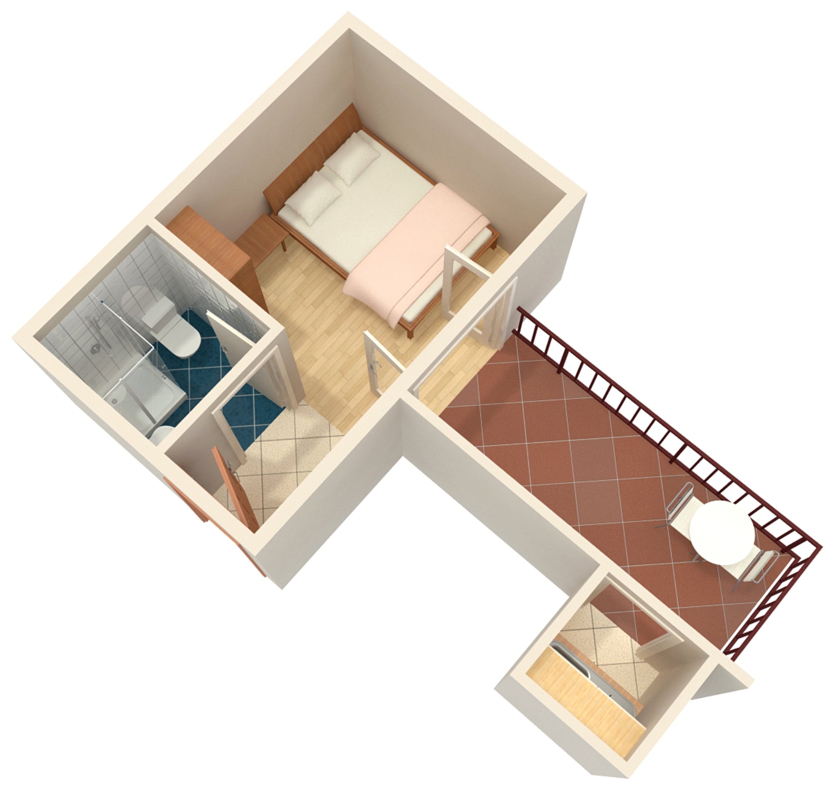 Studio flat with balcony and sea view Podaca, Makarska  AS-e
