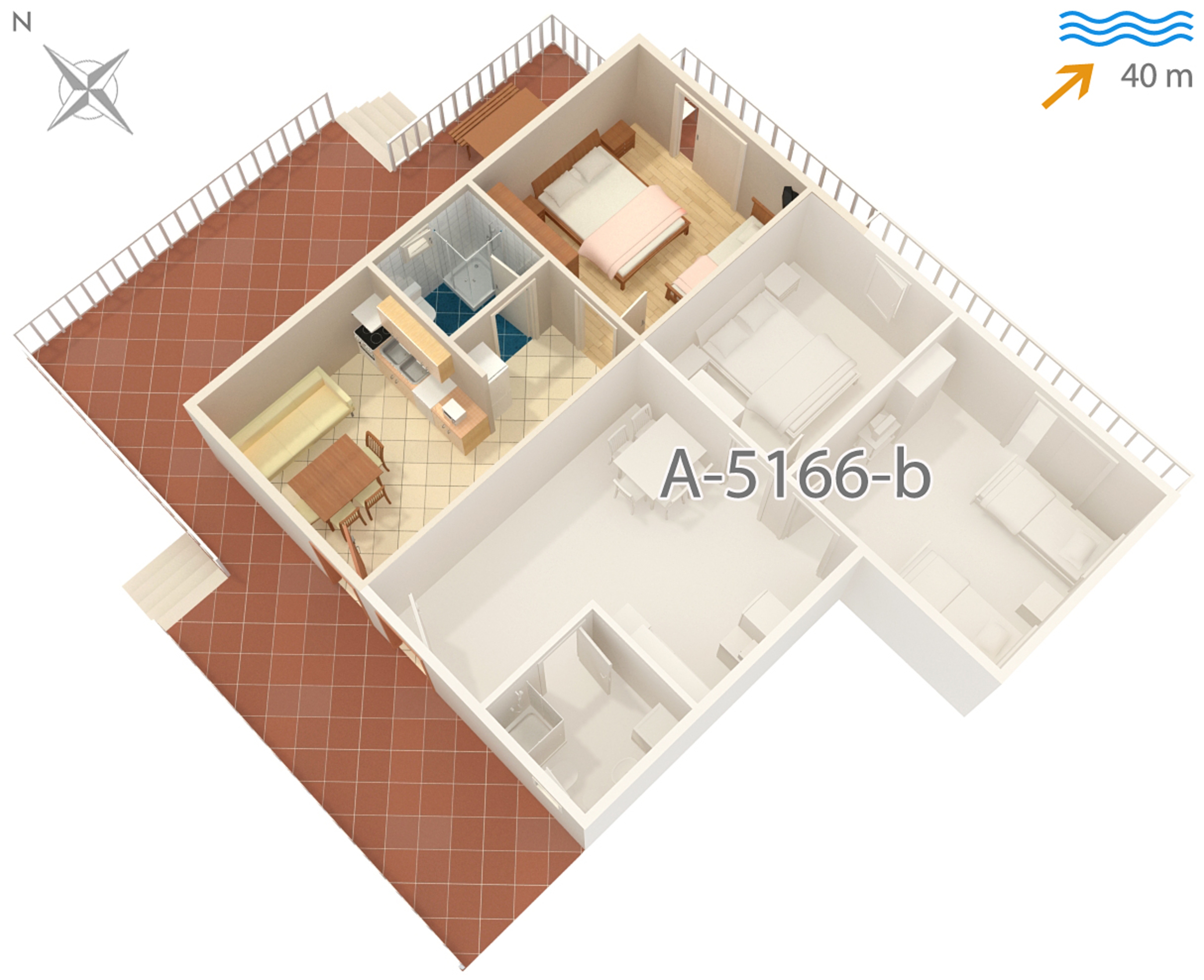 One bedroom apartment near beach Rogač, Šolta  A-a