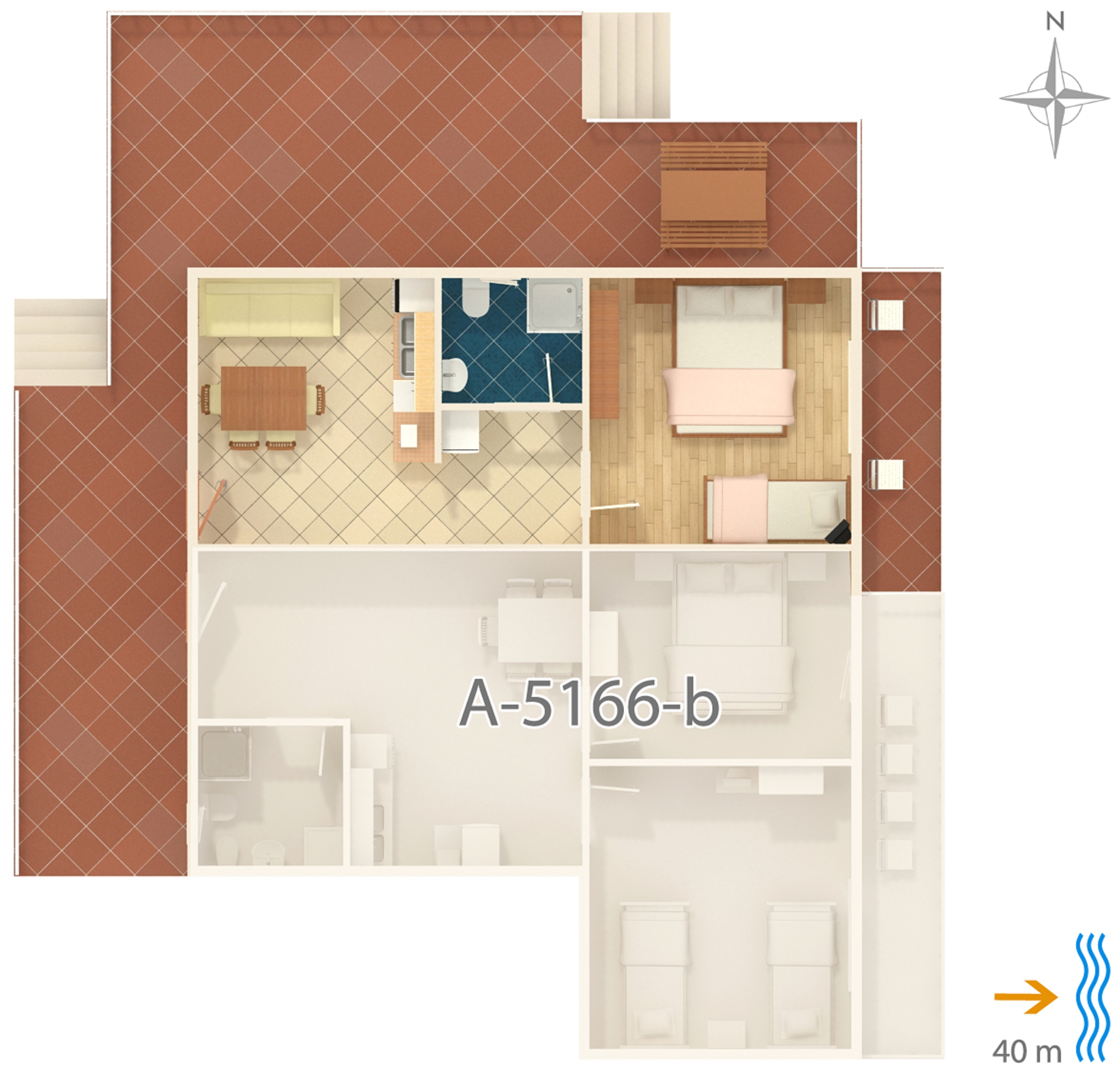 One bedroom apartment near beach Rogač, Šolta  A-a