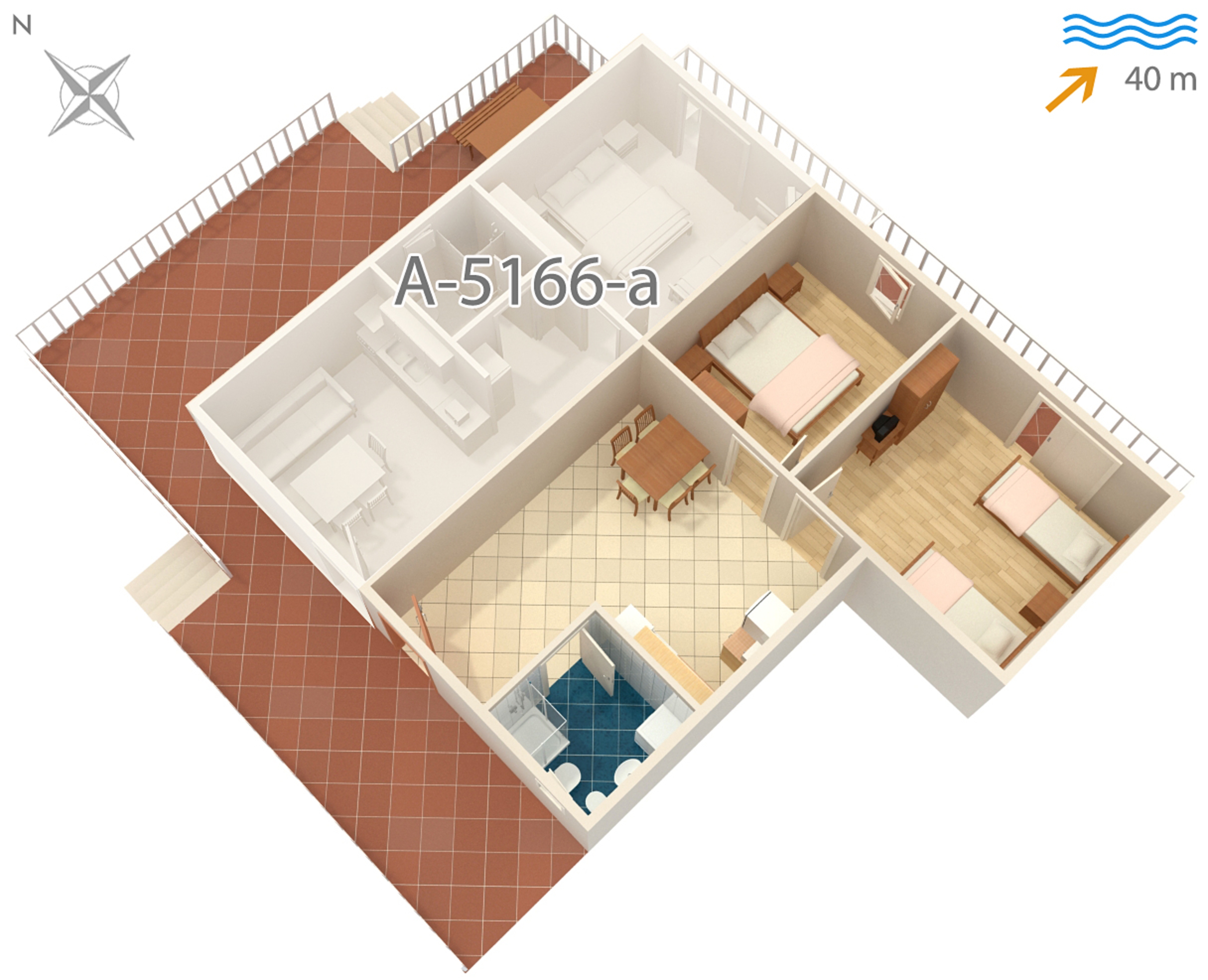 Two bedroom apartment near beach Rogač, Šolta  A-b