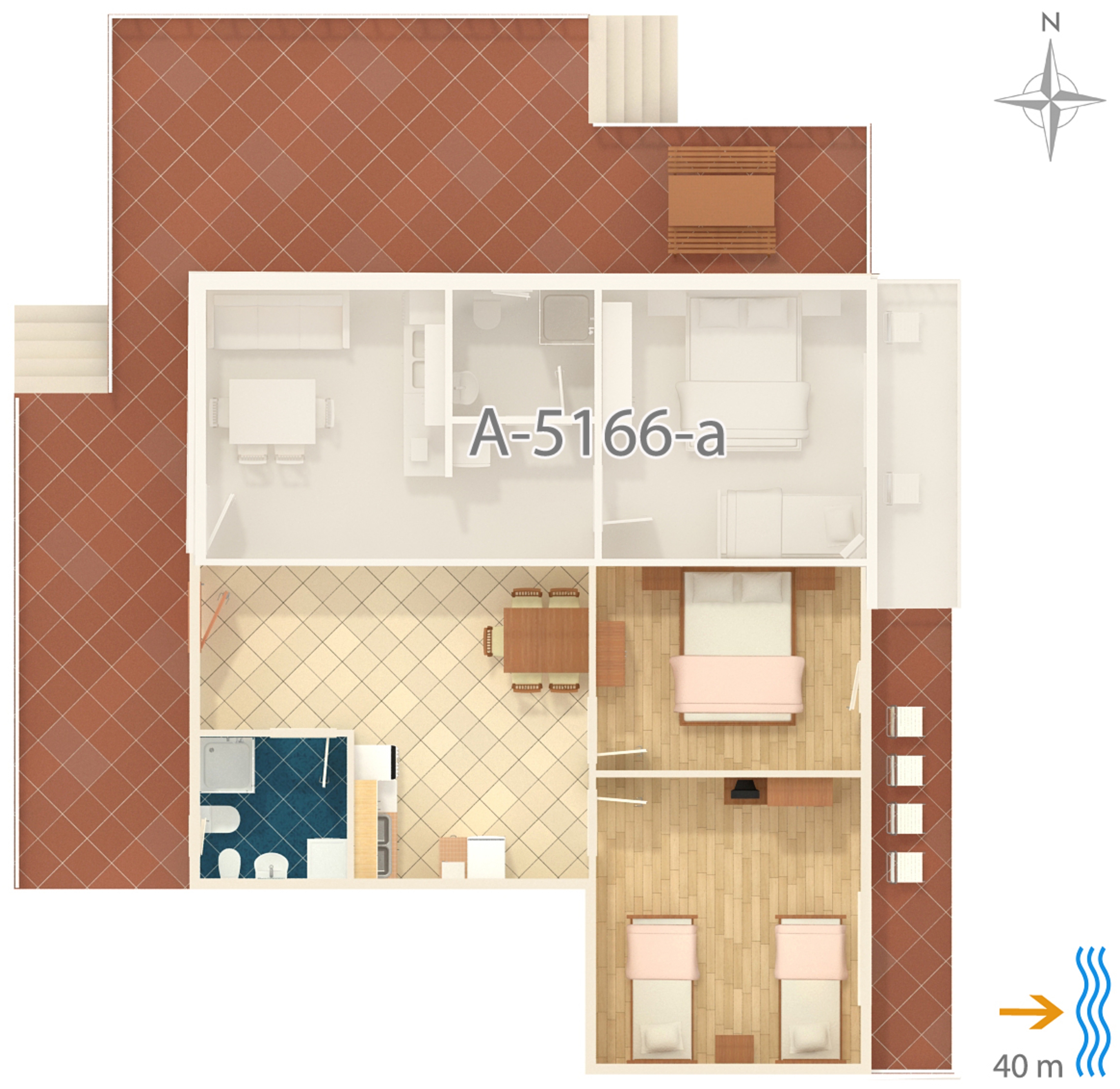 Two bedroom apartment near beach Rogač, Šolta  A-b