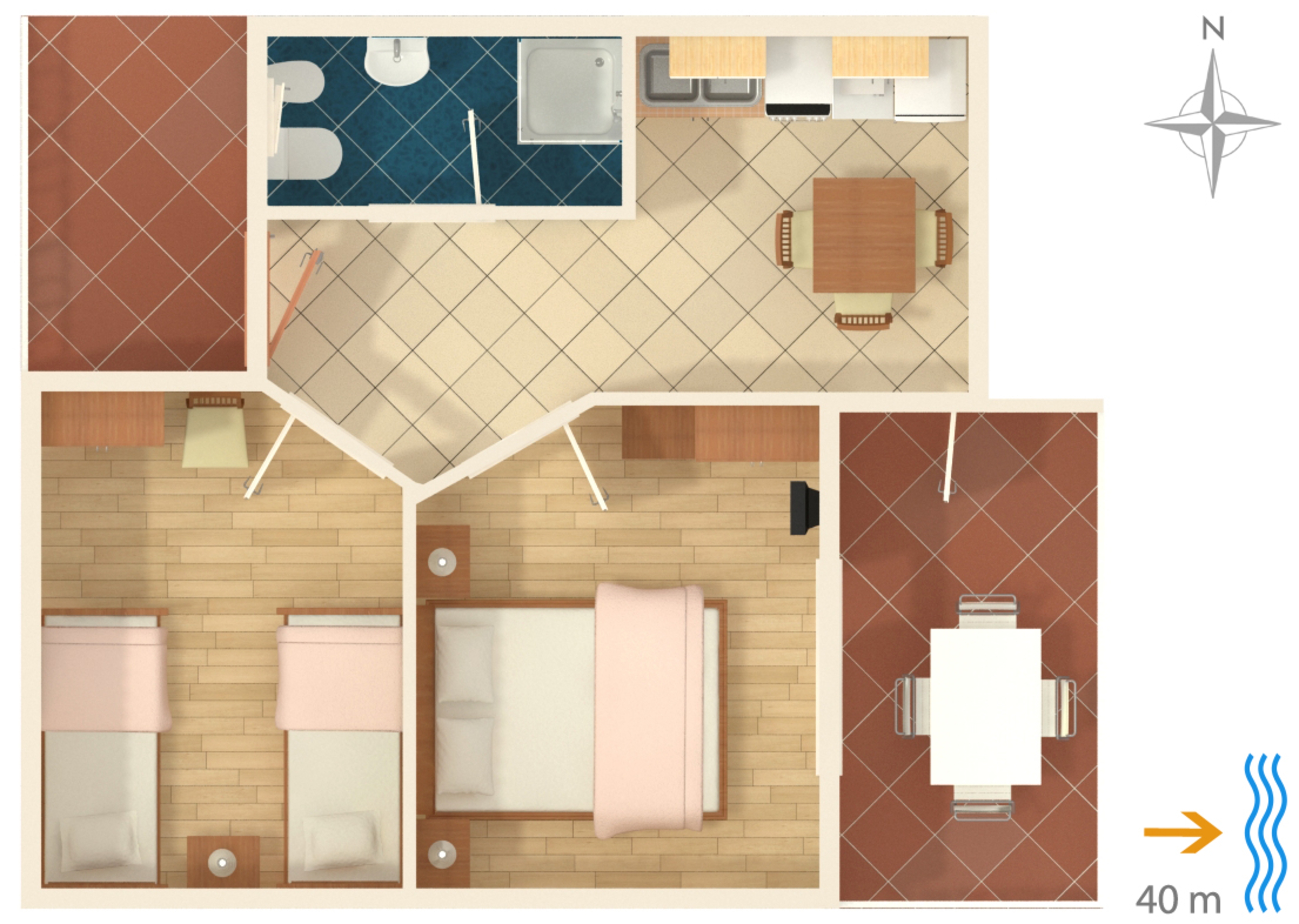 Two bedroom apartment near beach Rogač, Šolta  A-c
