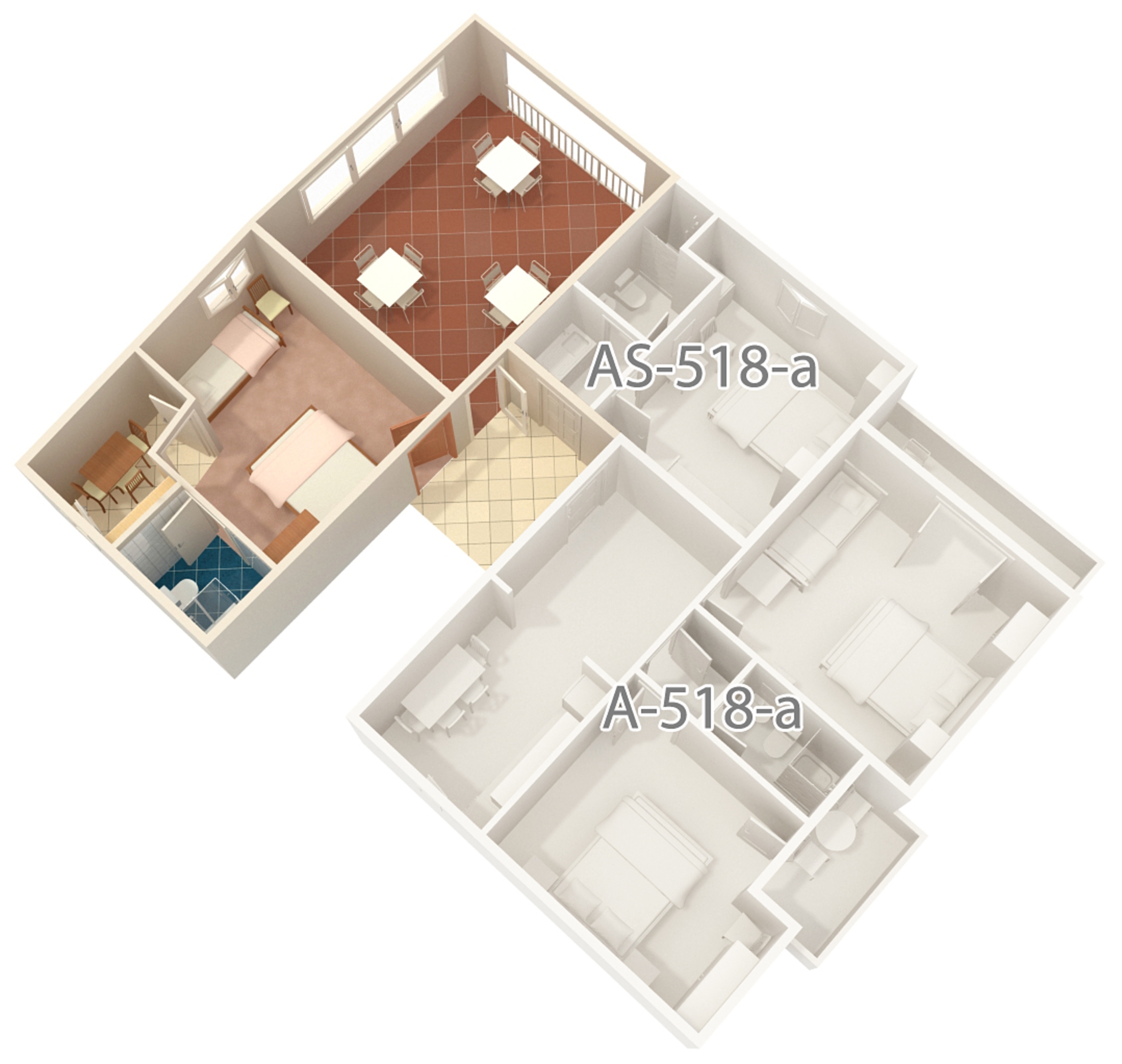 One bedroom apartment with air-conditioning Podgora, Makarska  A-b