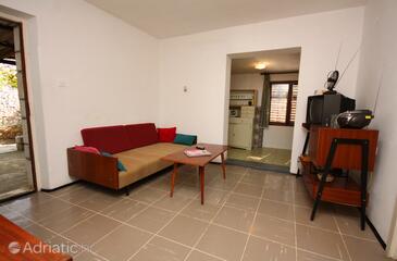 Nečujam, Sala de estar in the apartment, air condition available, (pet friendly) y WiFi.