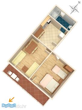 Gradac, Plan in the apartment, WiFi.