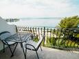 Selce, Balcon dans l’hébergement en type studio-apartment, avec la vue sur la mer et WiFi.