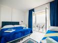 Ložnice Selce, Ložnice v ubytování typu studio-apartment, s klimatizací a WiFi.