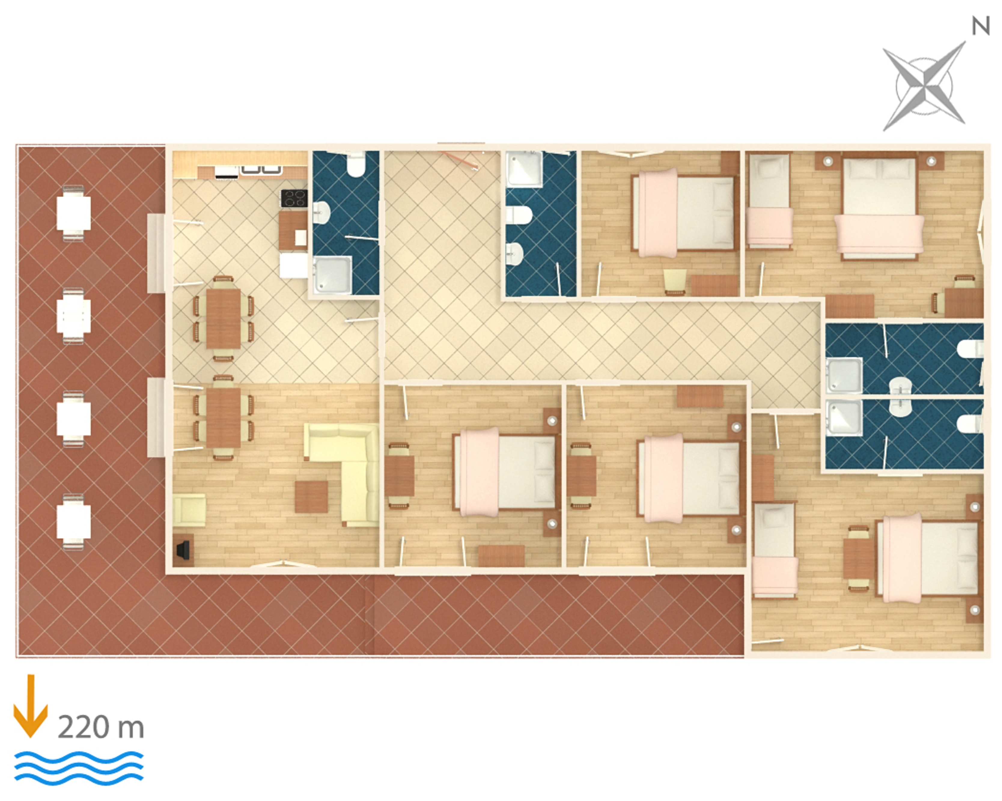 Comfortable and spacious apartment with terrace Kaštel Štafilić, Kaštela  A-a