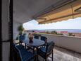 Mandre, Terrasse dans l’hébergement en type apartment, avec la vue sur la mer, animaux acceptés et WiFi.