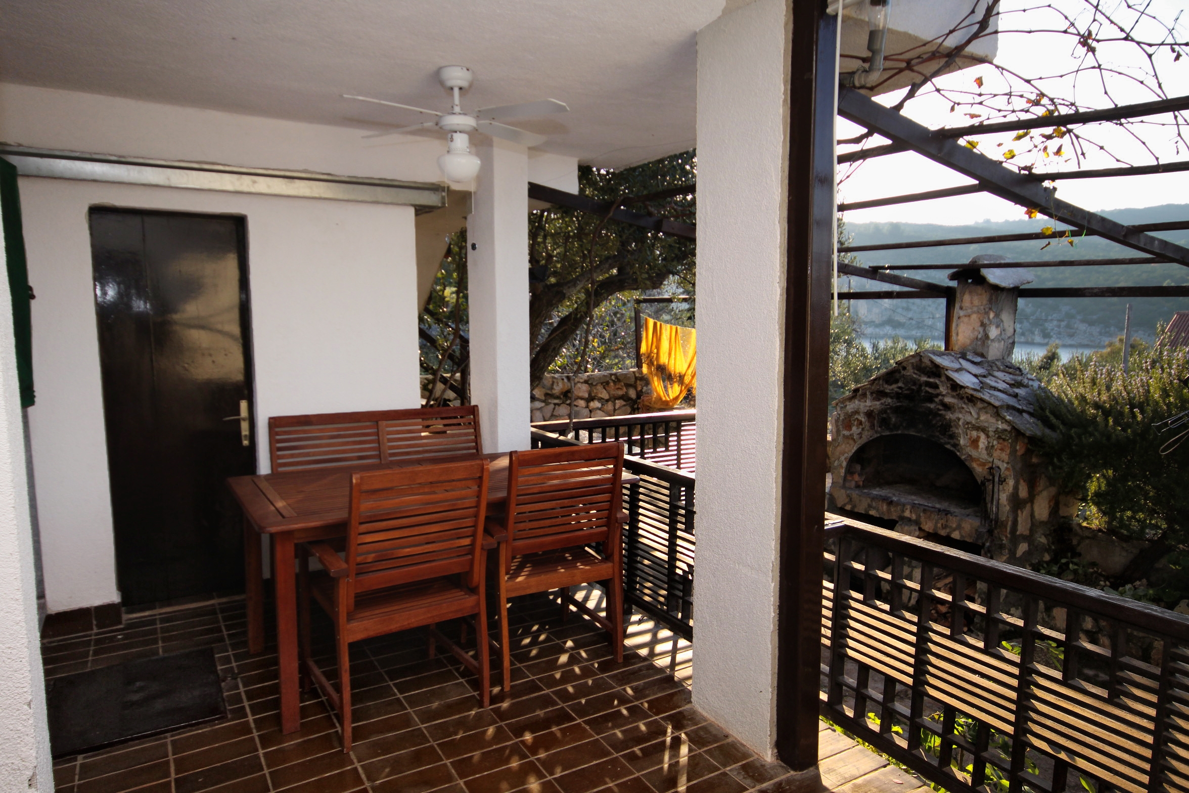 Two bedroom apartment with terrace and sea view Cove Pokrivenik, Hvar  A-a