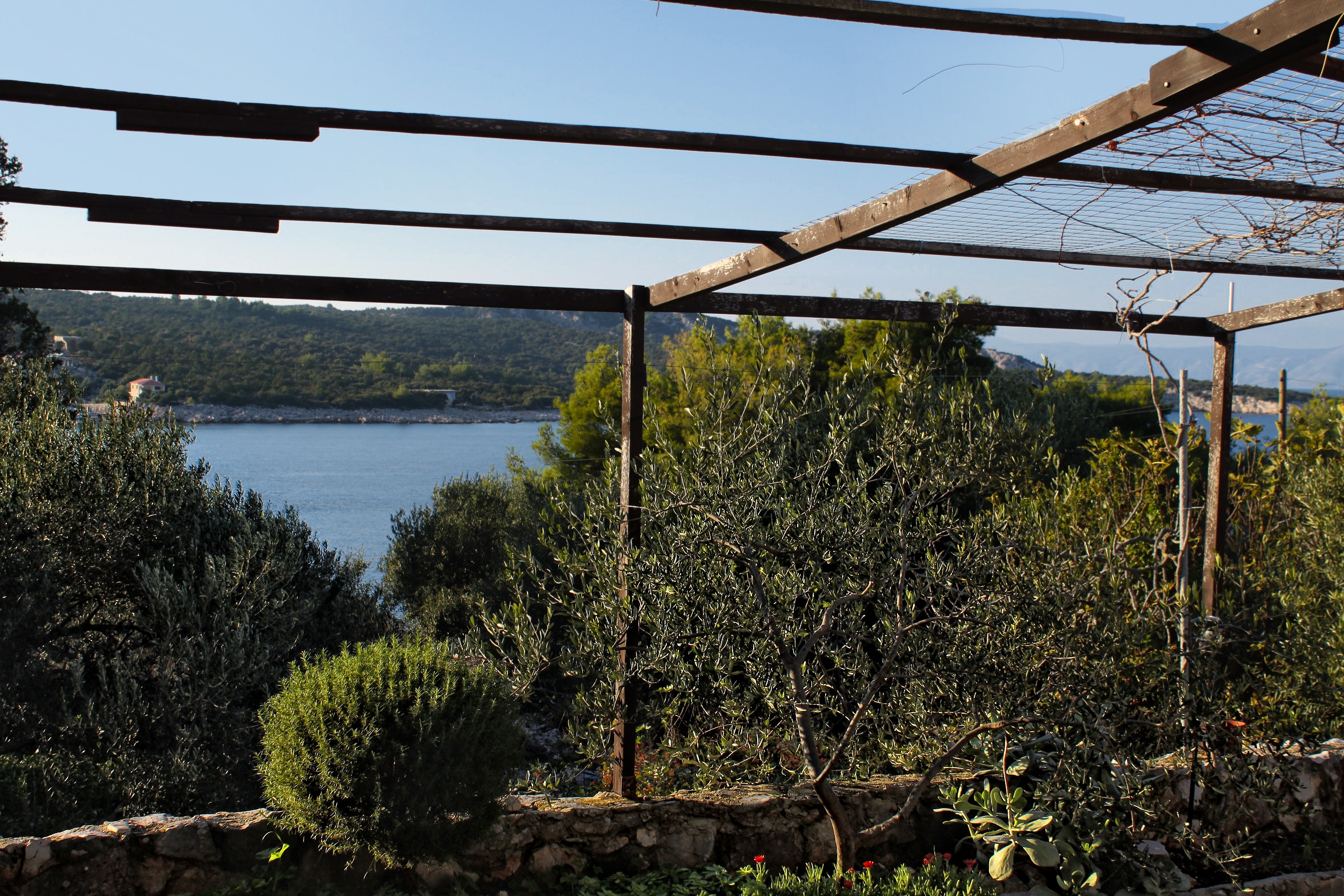 Two bedroom apartment with terrace and sea view Cove Pokrivenik, Hvar  A-a