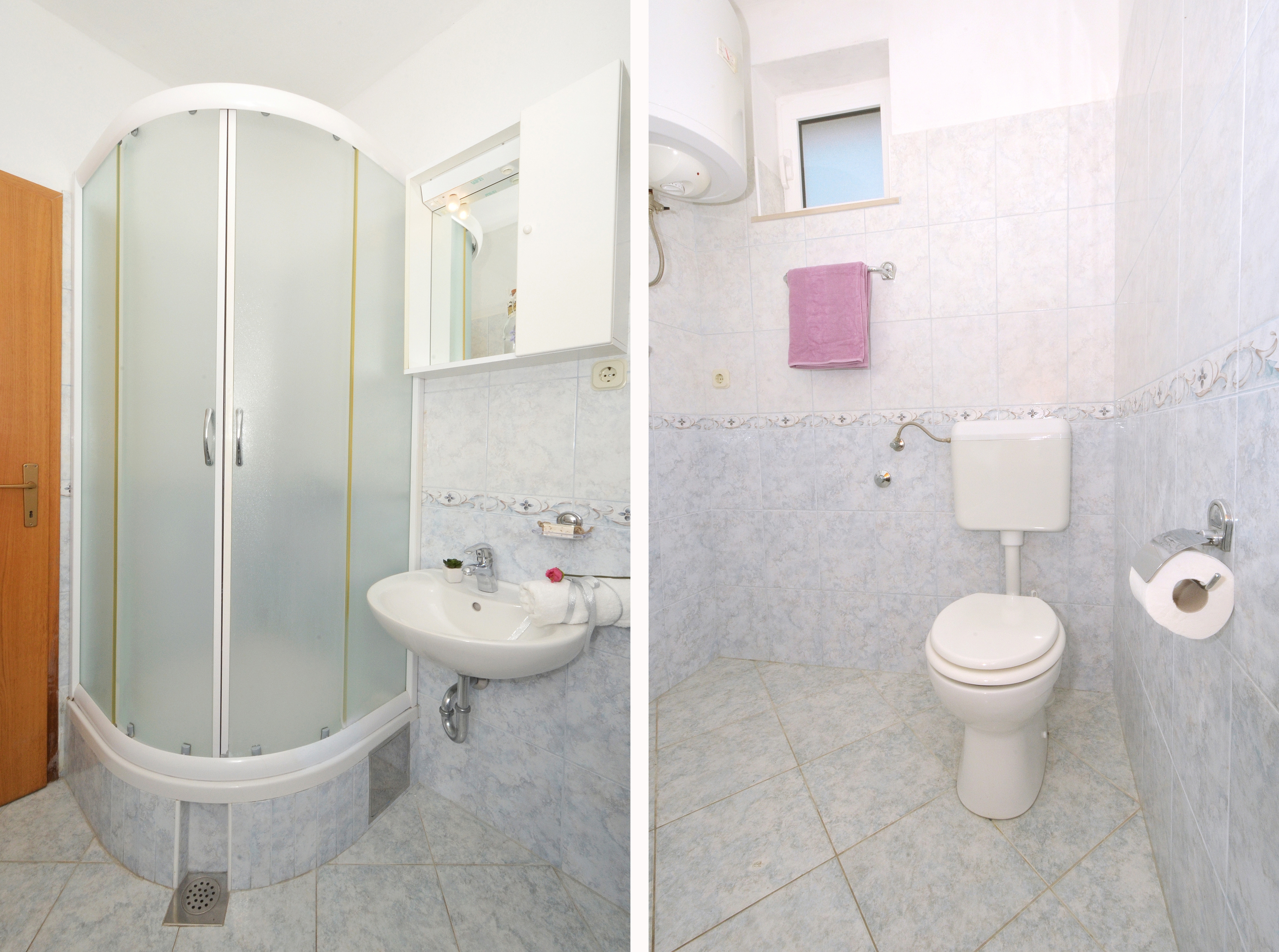 One bedroom apartment with terrace and sea view Arbanija, Čiovo  A-c