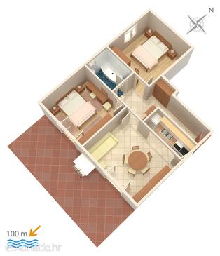 Plan Vinišće, Plan in the apartment, WIFI.