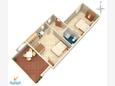 Mandre, plattegrond in the apartment, (pet friendly) en WiFi.