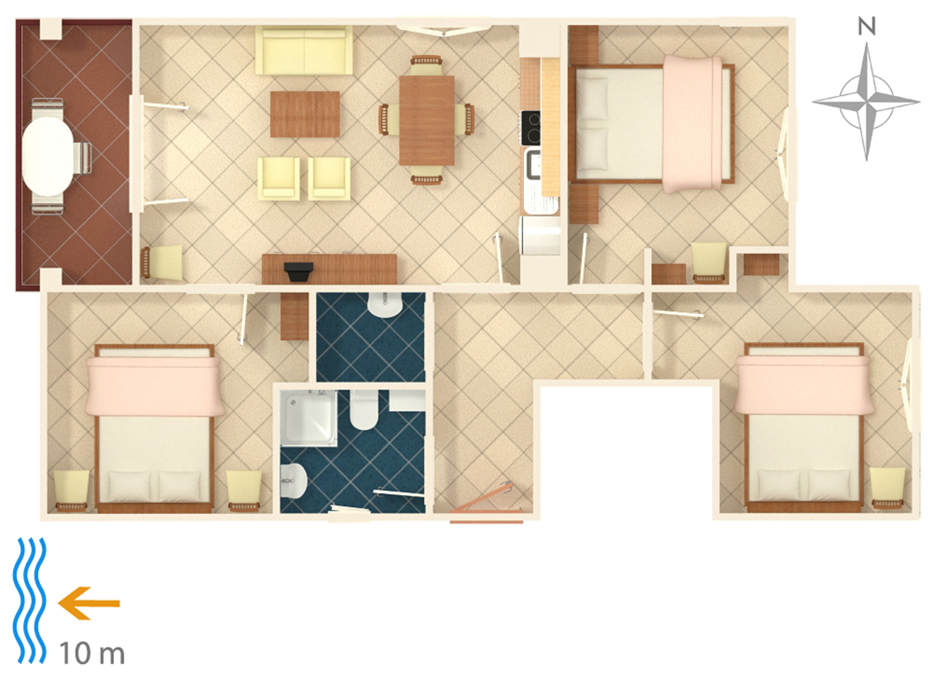 Three bedroom apartment near beach Cove Pokrivenik, Hvar  A-a