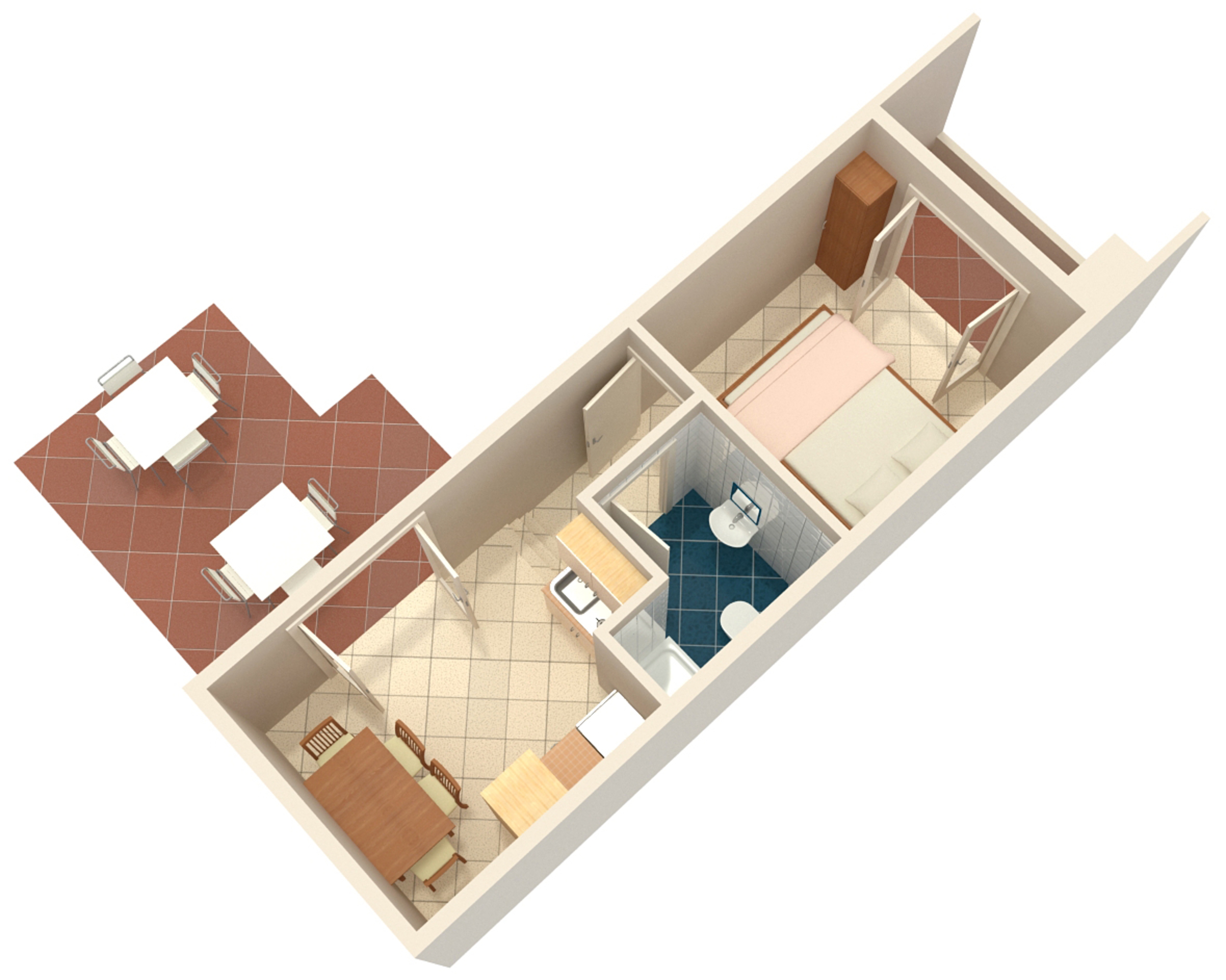 One bedroom apartment near beach Cove Pokrivenik, Hvar  A-b