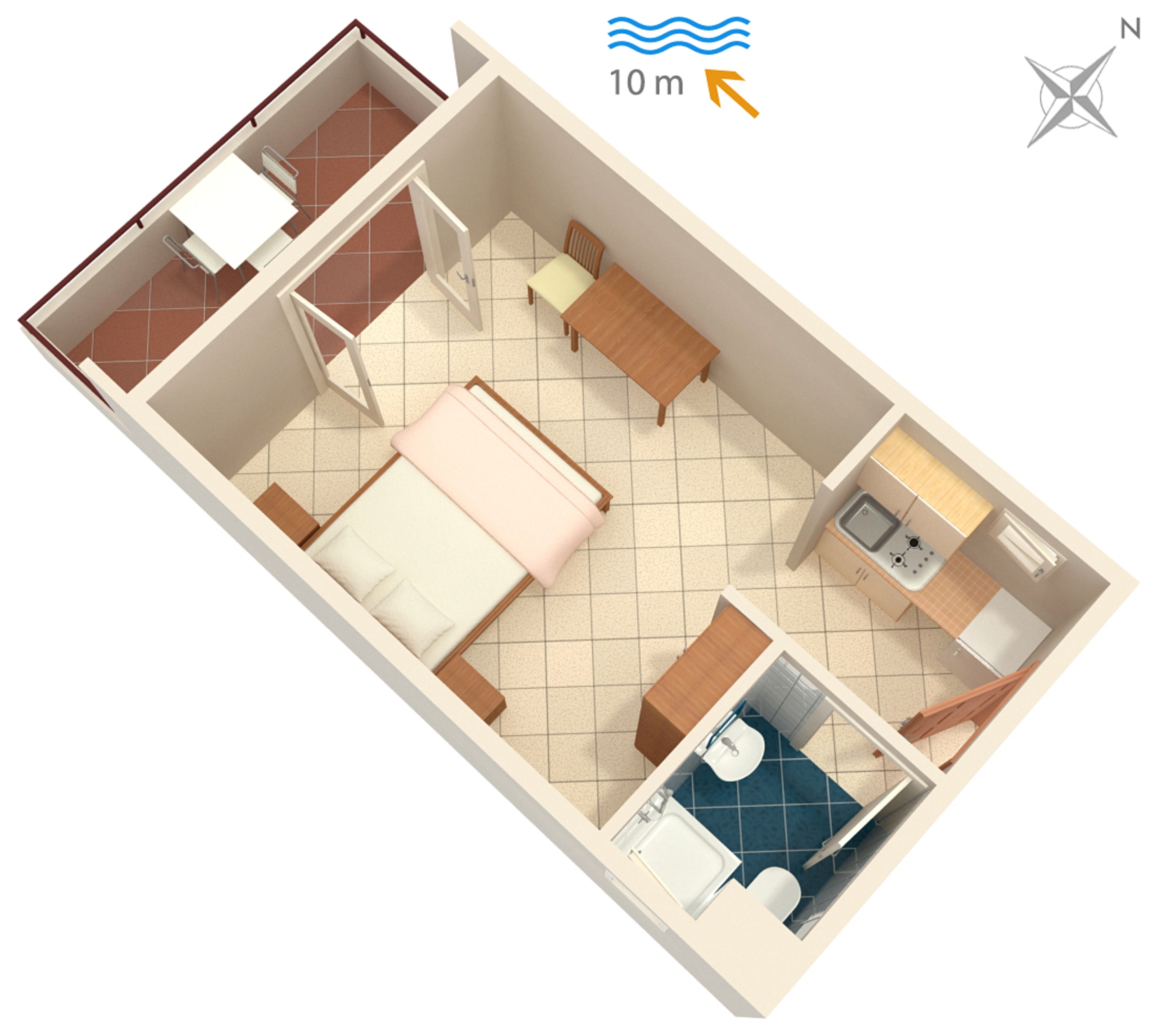 Studio flat near beach Cove Pokrivenik, Hvar  AS-d