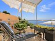 Rastići, Terrace in the apartment, with a sea view and WiFi.