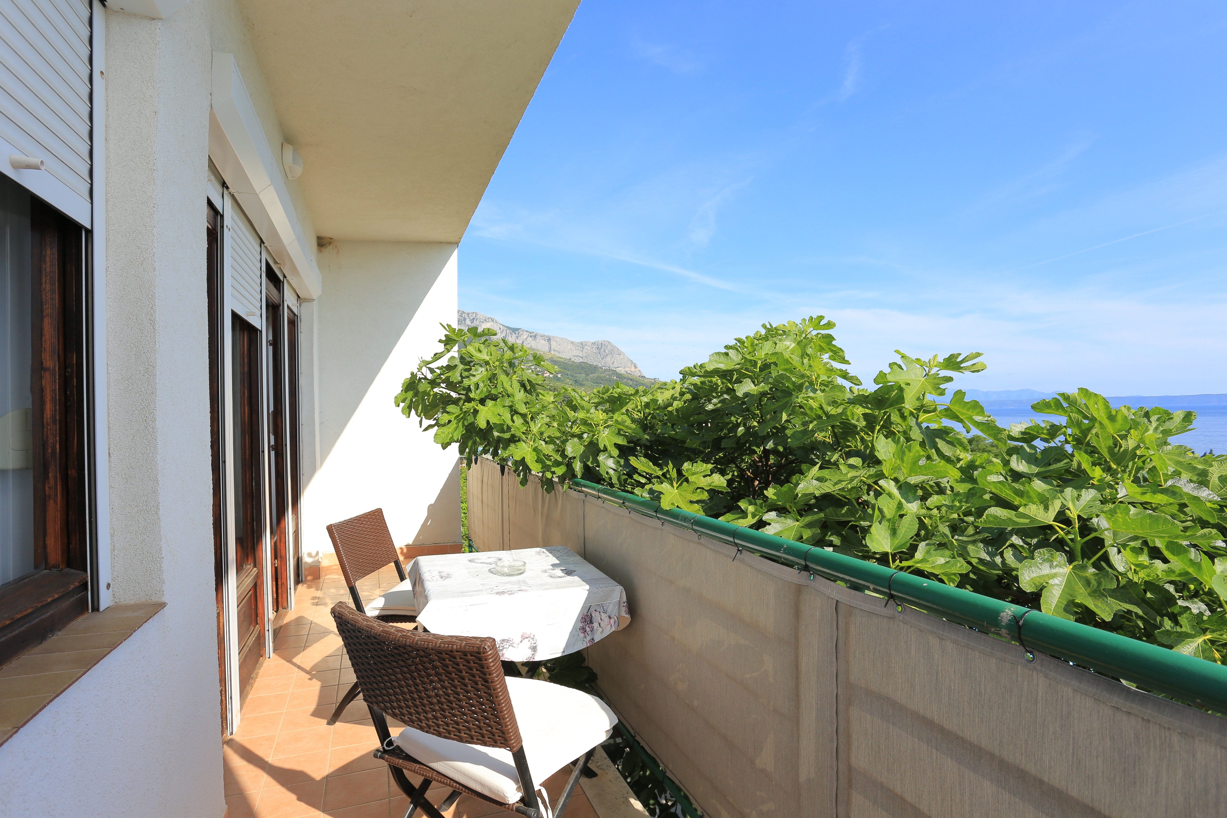 One bedroom apartment with balcony and sea view Tučepi, Makarska  A-b