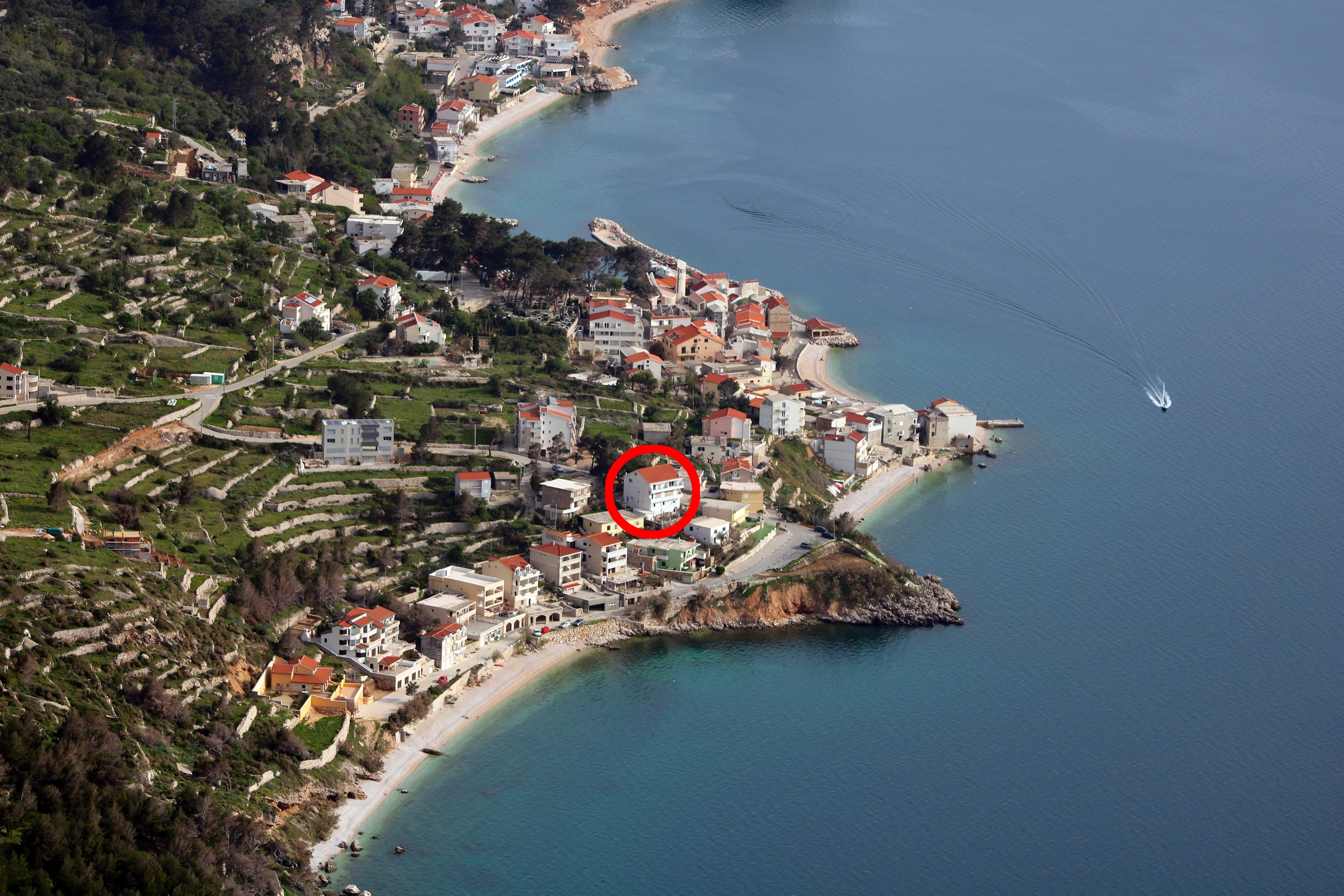 Two bedroom apartment with terrace and sea view Drašnice, Makarska  A-a