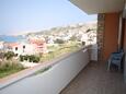 Balkon Metajna, Balkon v ubytování typu apartment, s výhledem na moře, domácí mazlíčci povoleni a WiFi.