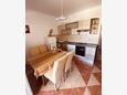 Kitchen Metajna, Kitchen in the apartment, (pet friendly) and WiFi.