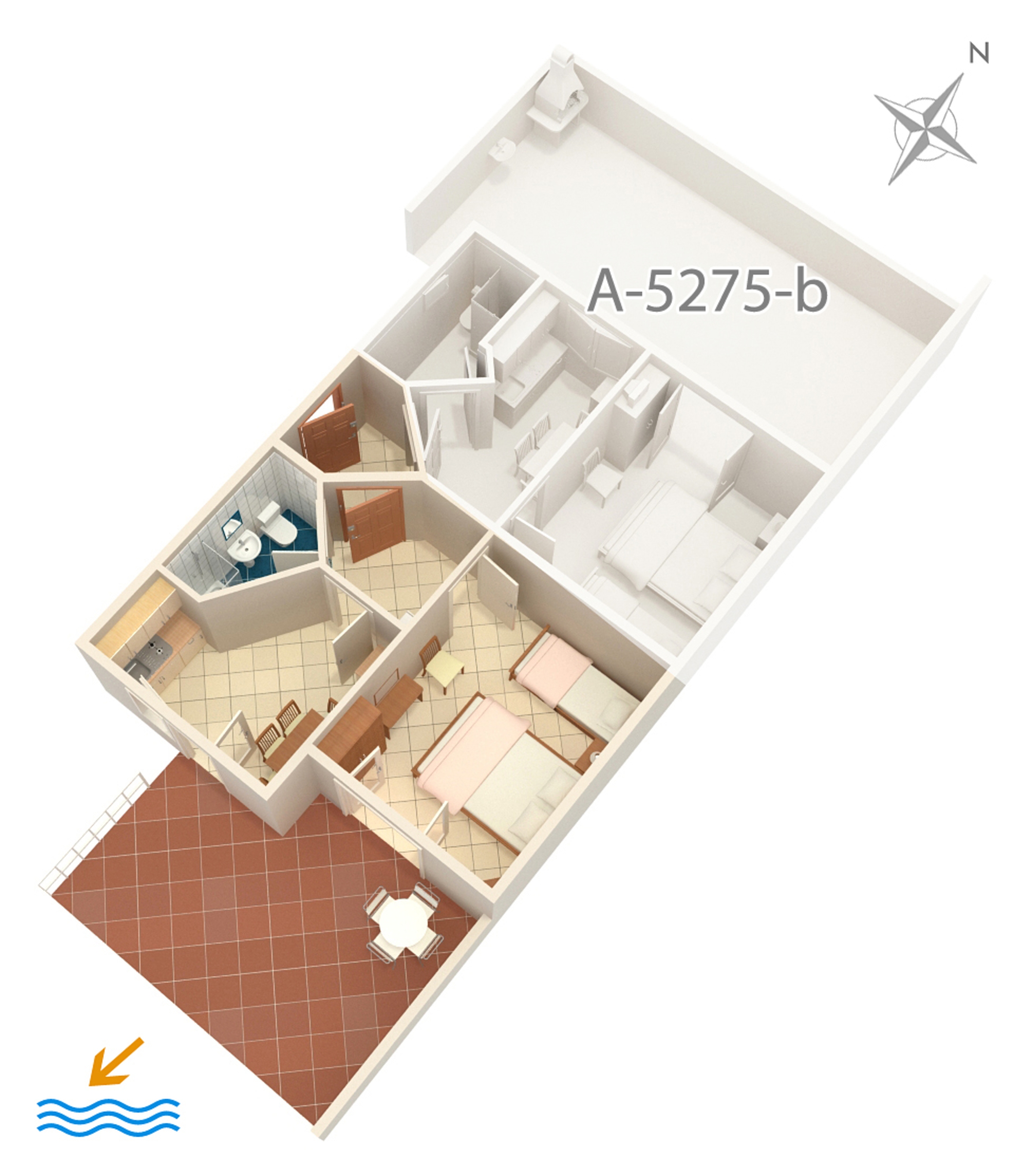 One bedroom apartment near beach Duće, Omiš  A-a