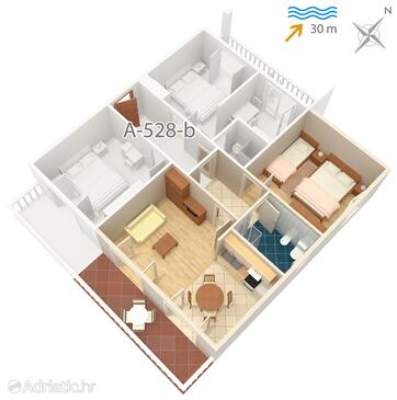 Plan Pag, Plan in the apartment, dopusteni kucni ljubimci i WIFI.