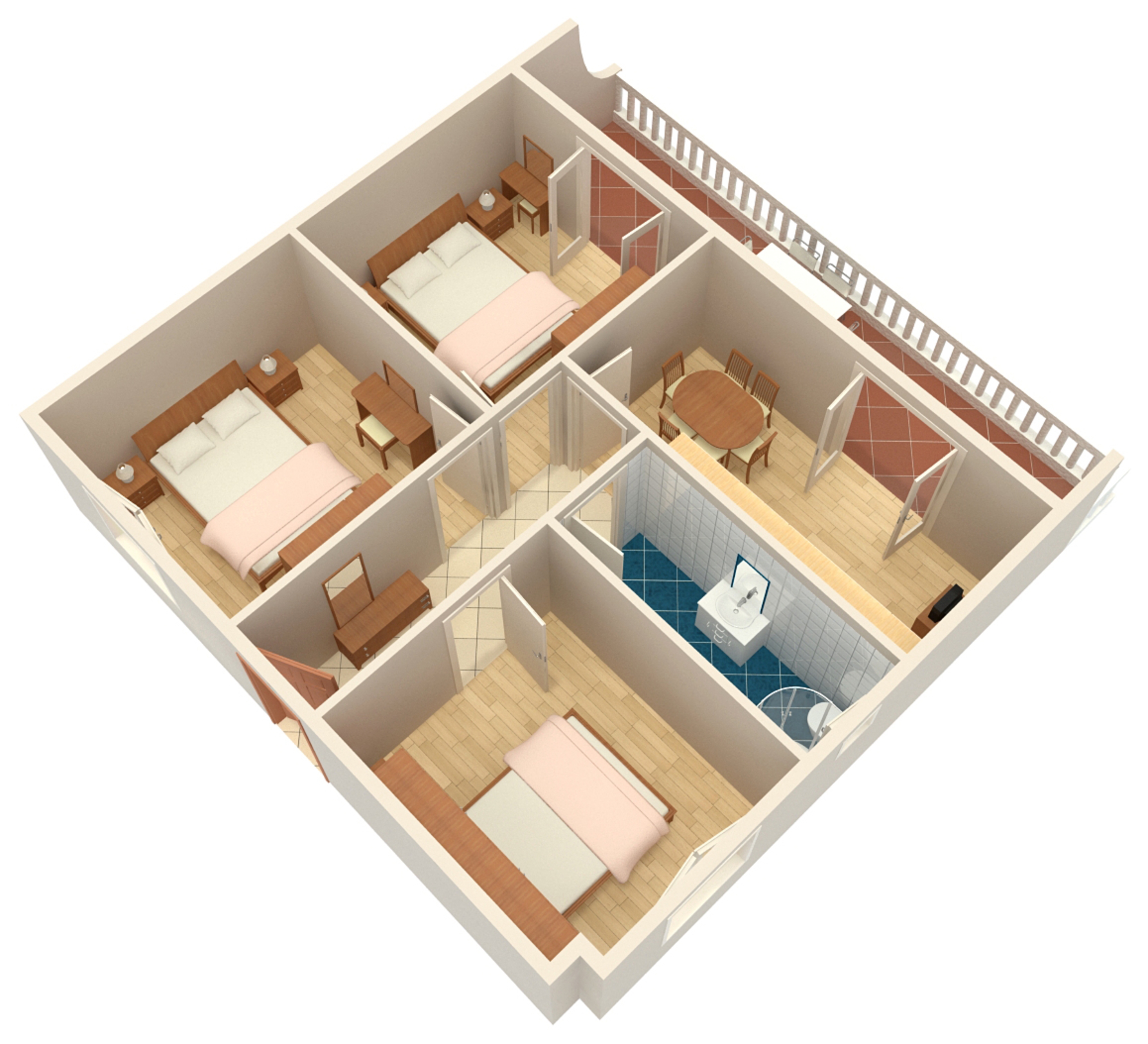 Three bedroom apartment near beach Pag  A-b