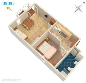 Plan Njivice, Plan in the apartment, dopusteni kucni ljubimci i WIFI.