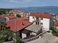 Balkon - pohled Vrbnik, Balkon - pohled v ubytování typu room, WiFi.
