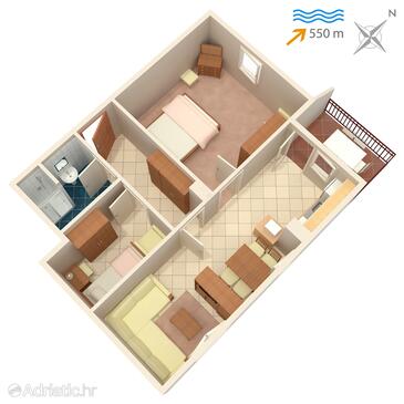 Plan Malinska, Plan in the apartment.