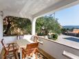 Kornić, Terrasse dans l’hébergement en type apartment, avec la vue sur la mer et WiFi.