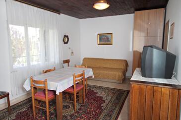 Krk, Dining room in the apartment, air condition available, (pet friendly) and WiFi.