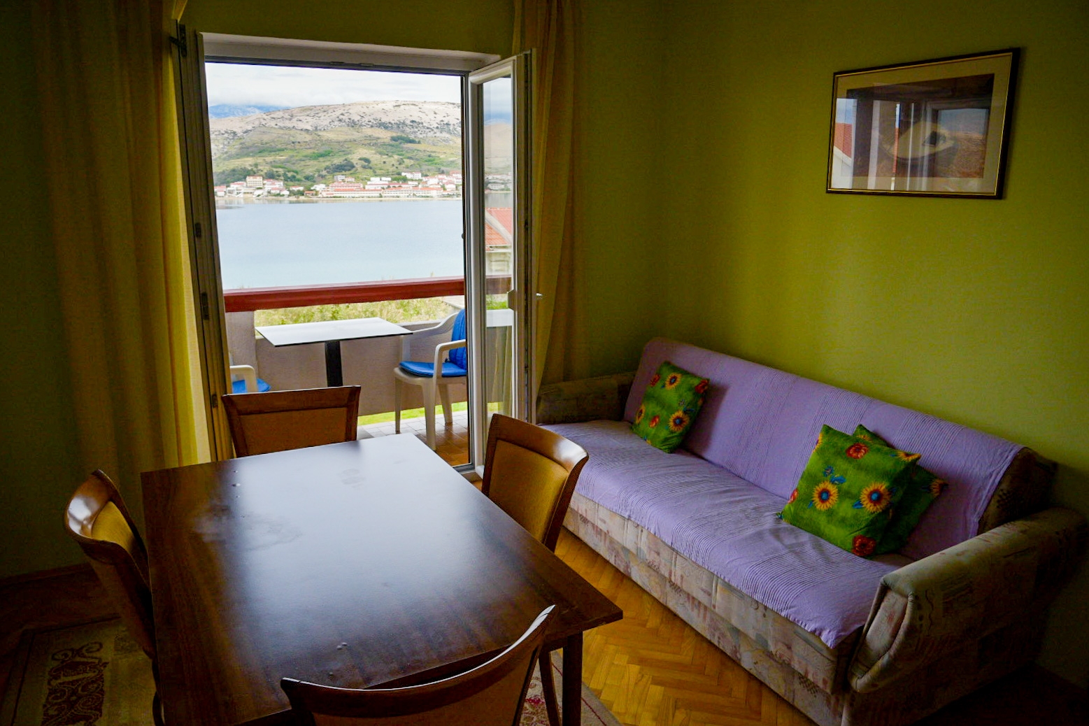 Two bedroom apartment with balcony and sea view Pag (A-532-a)