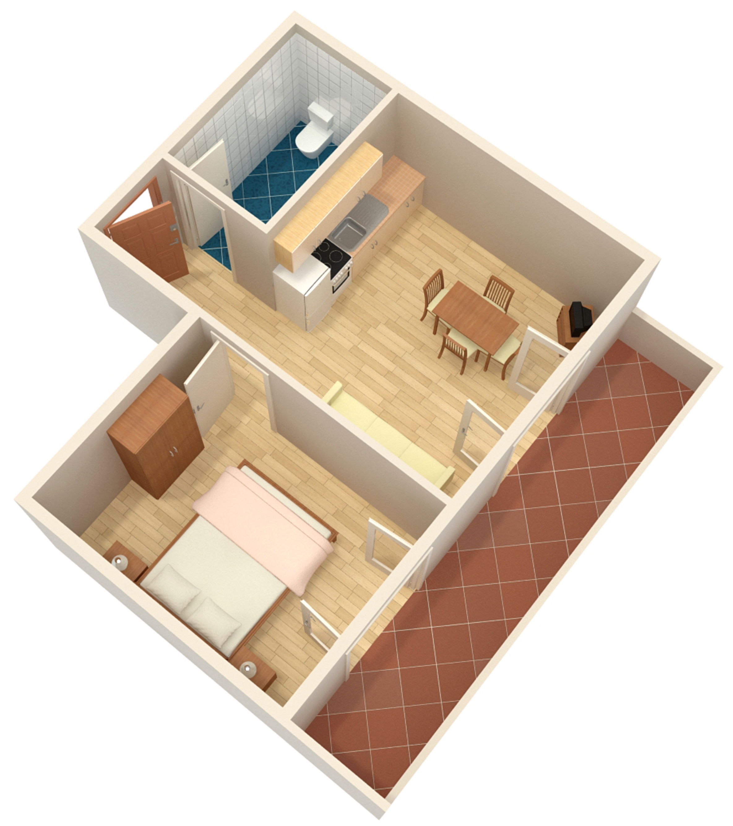 One bedroom apartment with balcony and sea view Pag  A-c