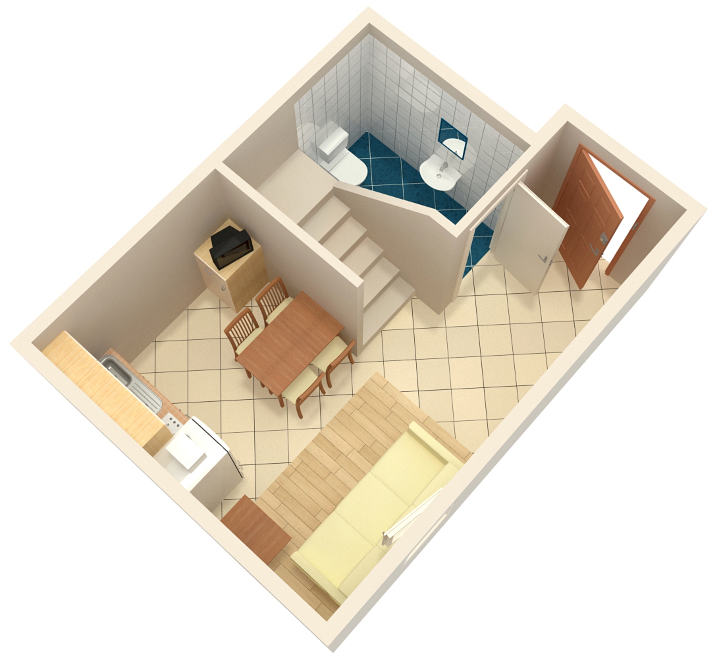 Two bedroom apartment with terrace Njivice, Krk  A-b