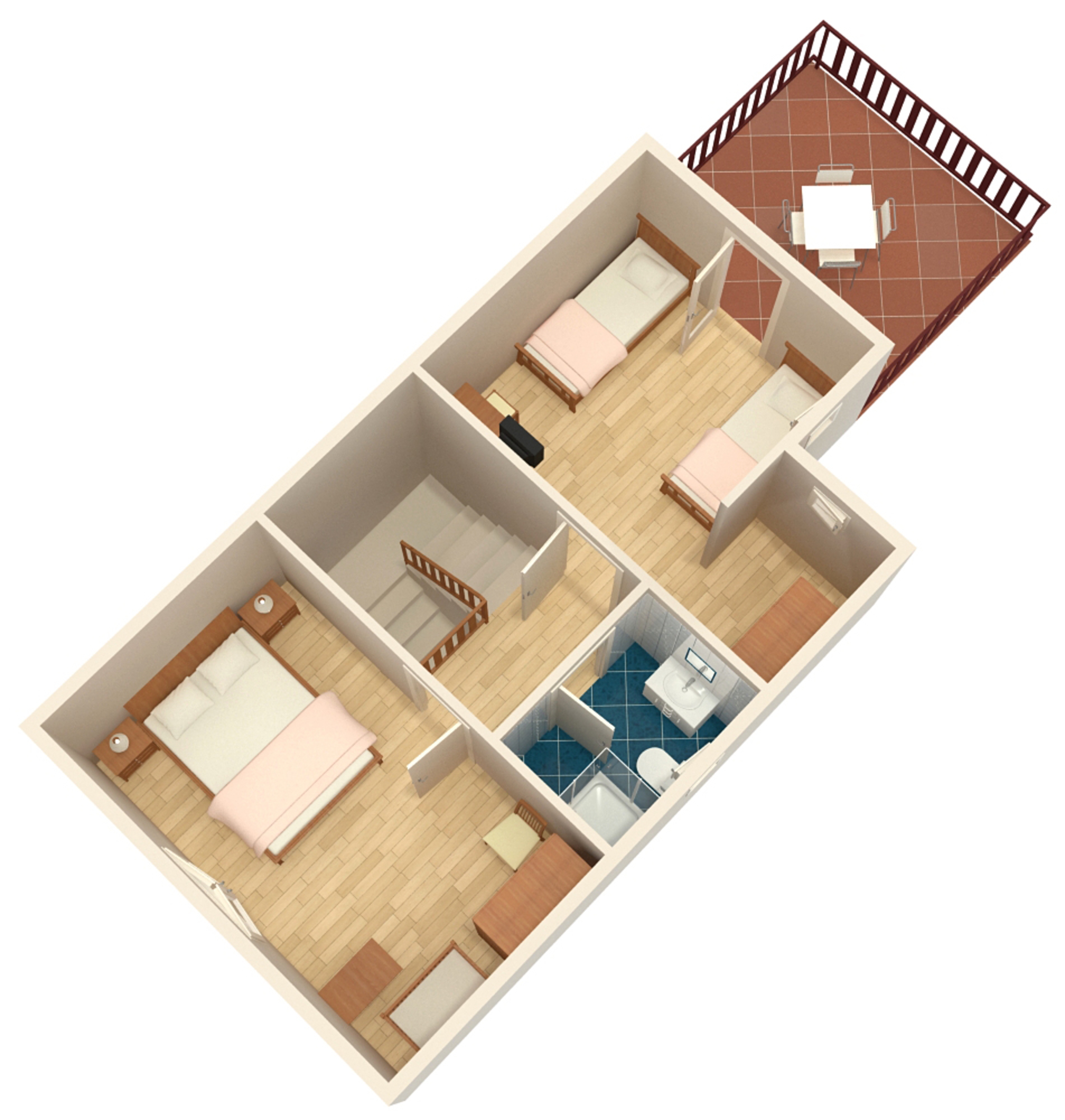 Two bedroom apartment with terrace Njivice, Krk  A-b