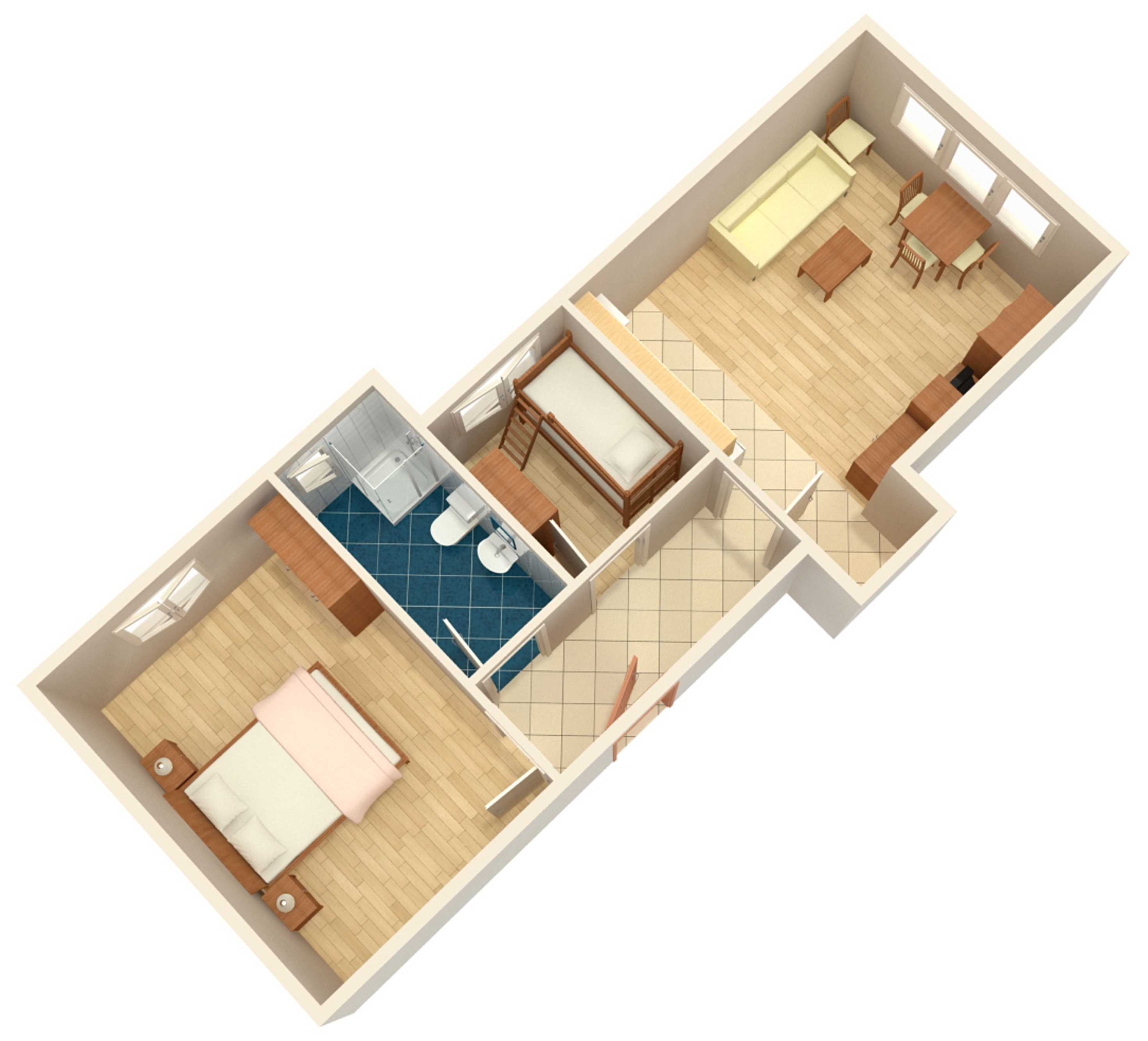 Two bedroom apartment with air-conditioning Punat, Krk (A-5343-b)