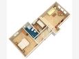 Punat, plattegrond in the apartment, (pet friendly) en WiFi.