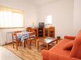 Punat, Living room in the apartment, air condition available, (pet friendly) and WiFi.