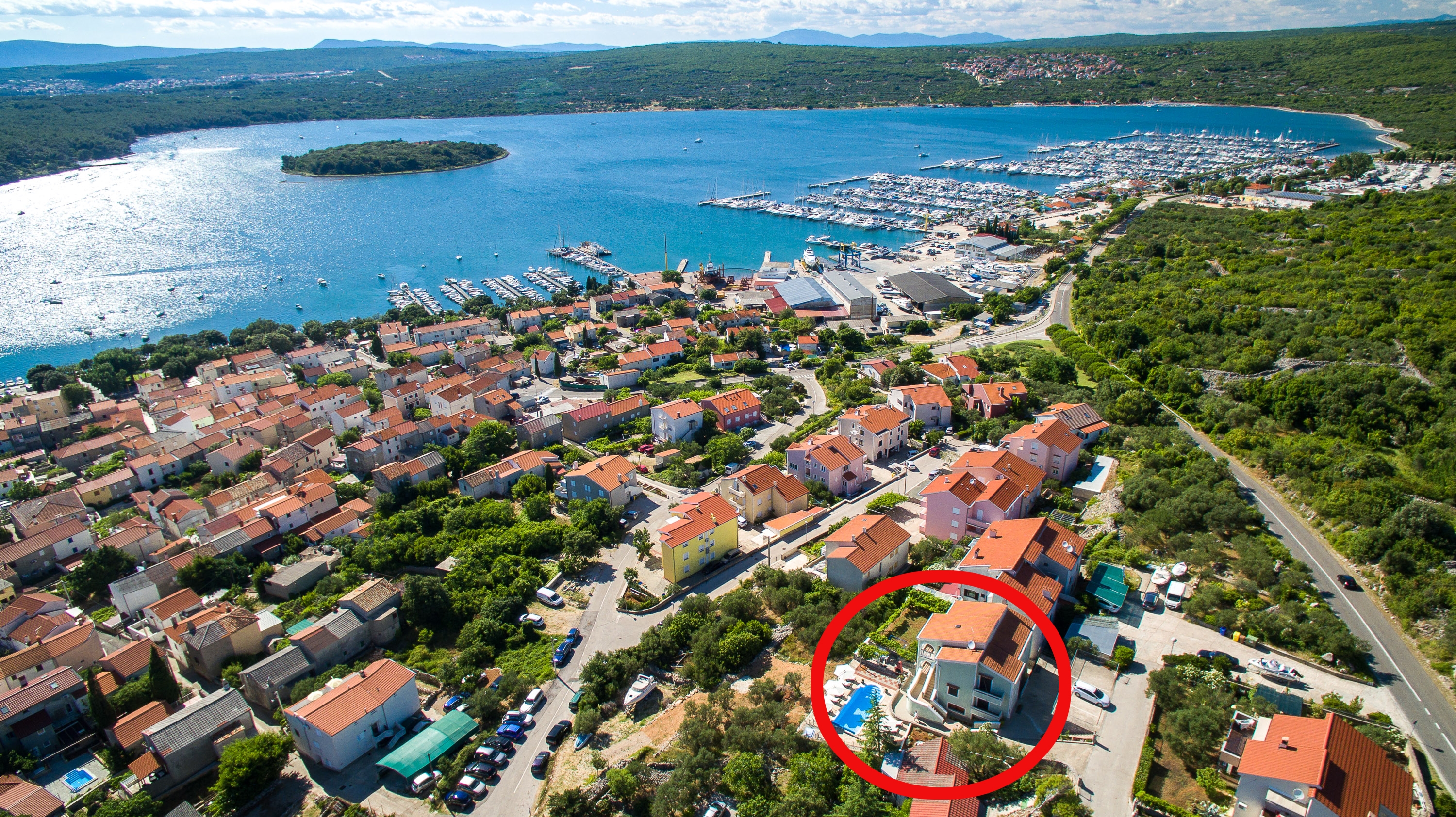 Ferienwohnung im Ort Punat (Krk), Kapazität 4 Ferienwohnung  Insel Krk