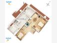 Njivice, План в размещении типа apartment, WiFi.