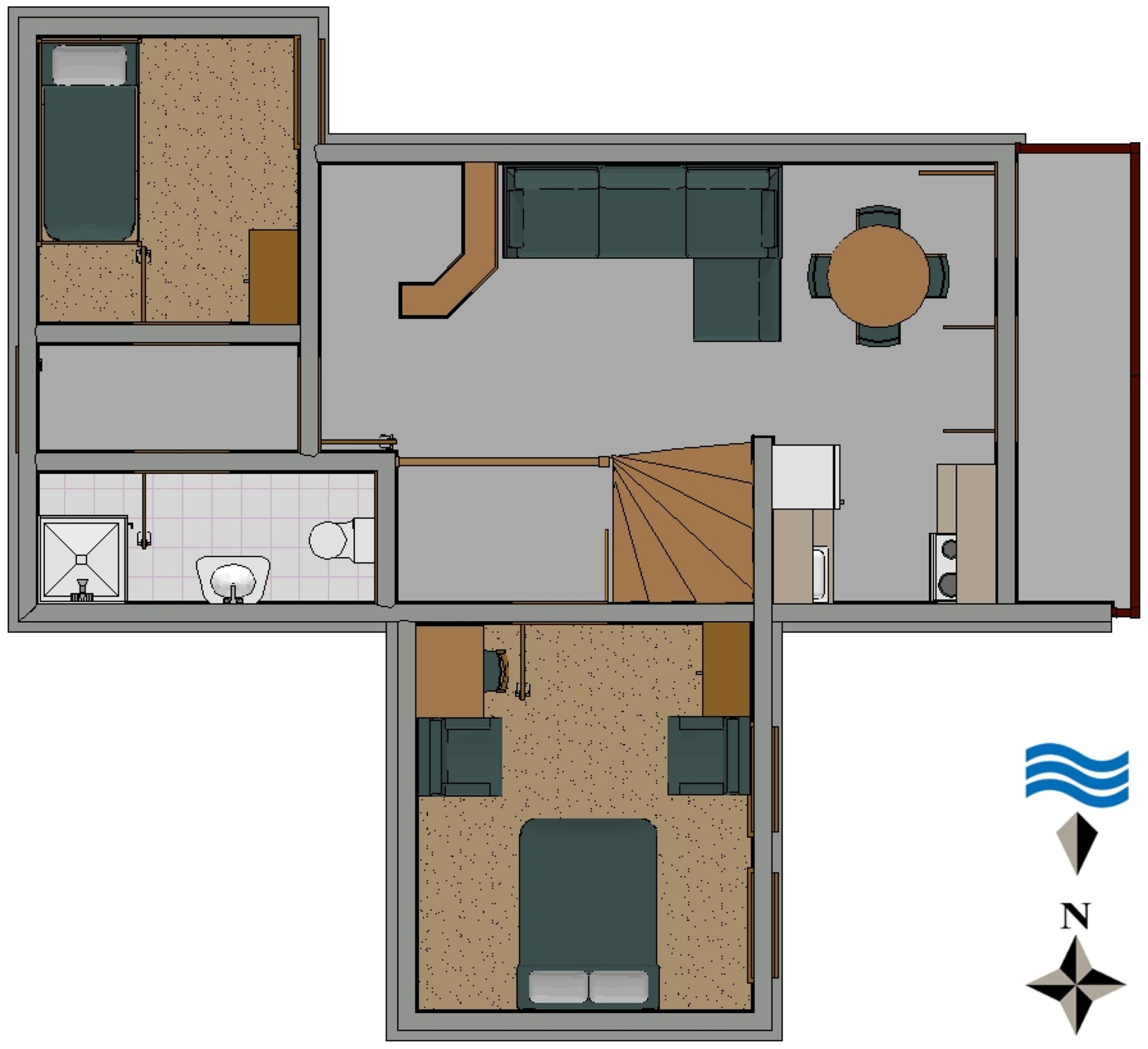 Two bedroom apartment with balcony and sea view Vrboska, Hvar  A-a