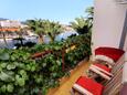 Balkon Vrboska, Balkon v ubytování typu room, s výhledem na moře a WiFi.