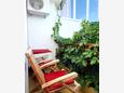 Balkon Vrboska, Balkon v ubytování typu room, s výhledem na moře a WiFi.
