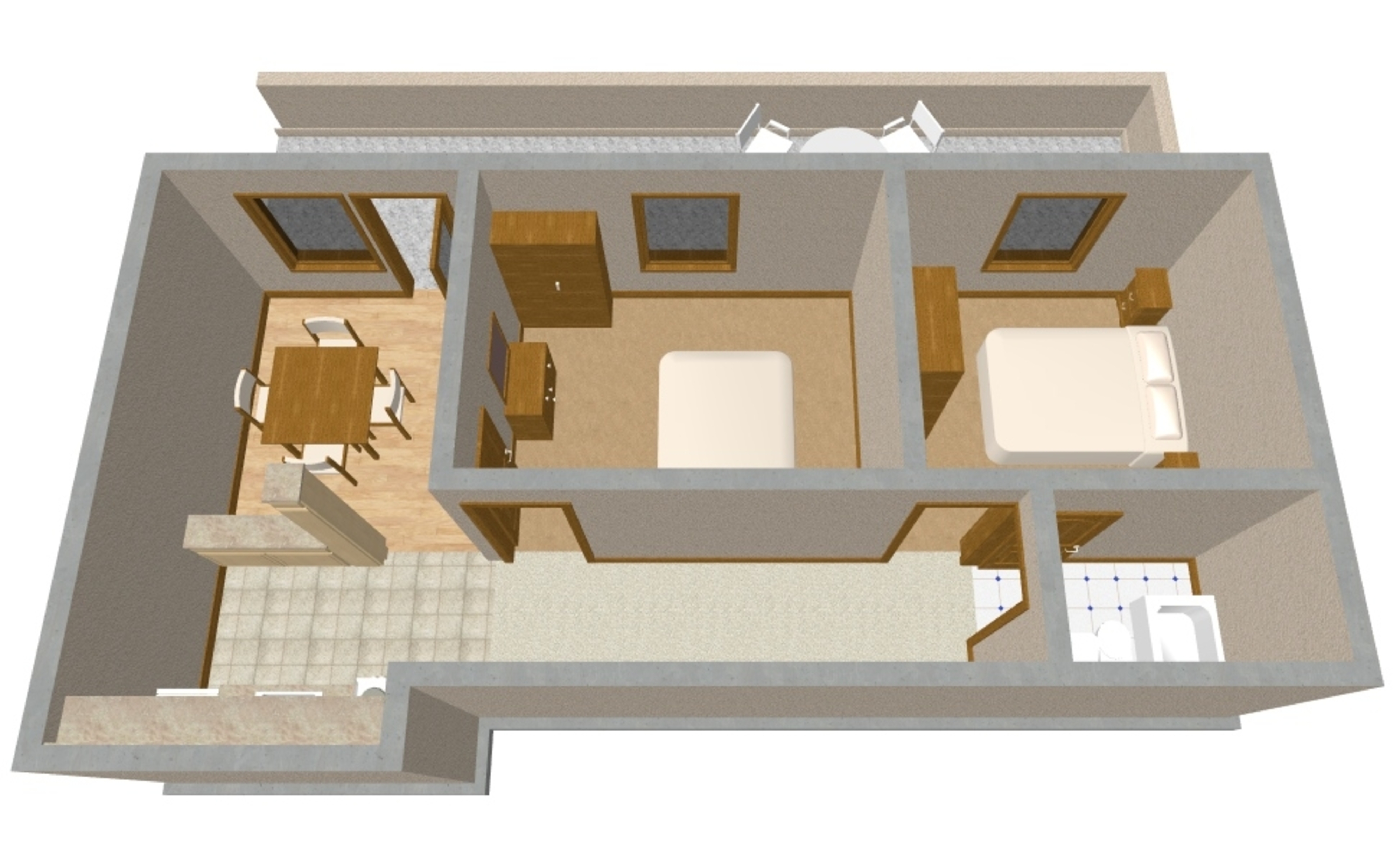 Two bedroom apartment with terrace and sea view Vrboska, Hvar  A-a
