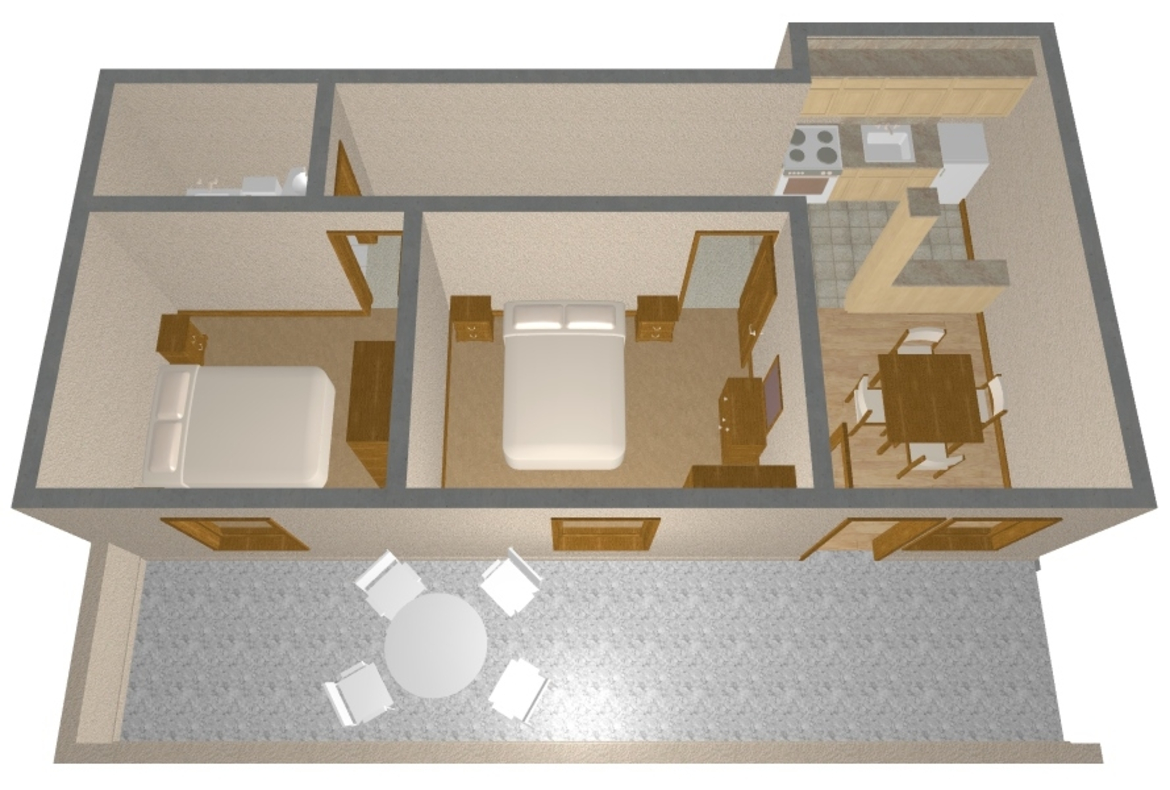 Two bedroom apartment with terrace and sea view Vrboska, Hvar  A-a